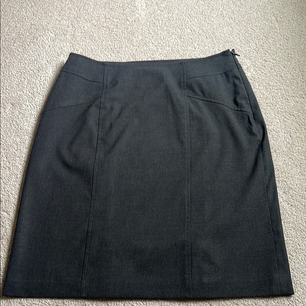 Coldwater Creek Petite Black & Grey Pencil Skirt